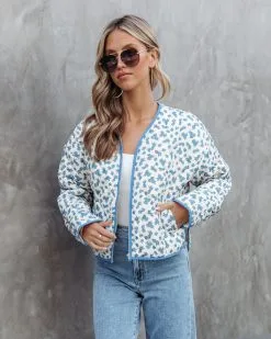 Gwen Floral Quilted Pocketed Jacket - SALE -clothes Sales gwenfloralquiltedpocketedjacket 62