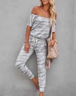Hidden Treasure Pocketed Camo Knit Jumpsuit - Light Grey - LAST CHANCE -clothes Sales hiddentreasurepocketedcamoknitjumpsuitlightgrey68