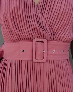 High Tea Pleated Wide Leg Belted Jumpsuit - Dark Rose - FINAL SALE -clothes Sales highteapleatedwidelegbeltedjumpsuitdarkrose18