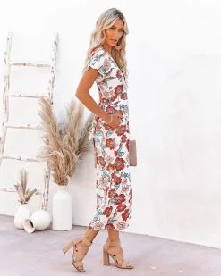 Hollow Floral Pocketed Tie Jumpsuit - FINAL SALE -clothes Sales hollowfloralpocketedtiejumpsuit9