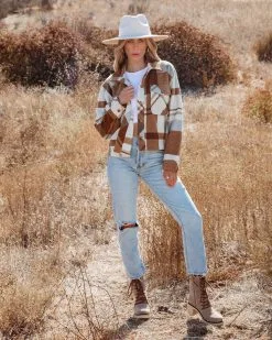 Honeycomb Plaid Shacket - FINAL SALE -clothes Sales honeycombplaidshacket4