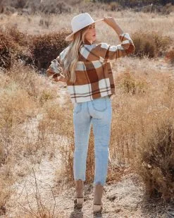 Honeycomb Plaid Shacket - FINAL SALE -clothes Sales honeycombplaidshacket51