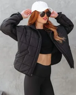 Hunter Quilted Pocketed Jacket - Black - FINAL SALE