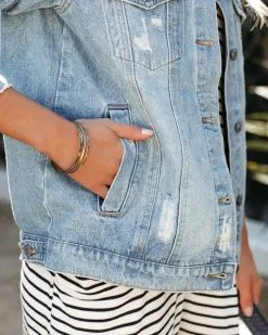 Joni Pocketed Distressed Denim Jacket - LAST CHANCE 11 Joni Pocketed Distressed Denim Jacket - LAST CHANCE -clothes Sales jonipocketeddistresseddenimjacket9