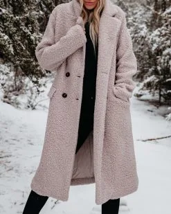 Just Imagine Sherpa Pocketed Trench Coat - FLASH FINAL SALE -clothes Sales justimaginesherpapocketedtrenchcoat40