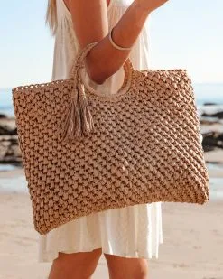 PREORDER - Kauai Tassel Straw Tote Bag