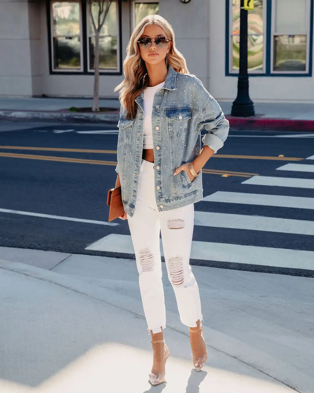 Keep On Shining Rhinestone Embellished Denim Jacket - Blue - SALE 9 Keep On Shining Rhinestone Embellished Denim Jacket - Blue - SALE - Image 9