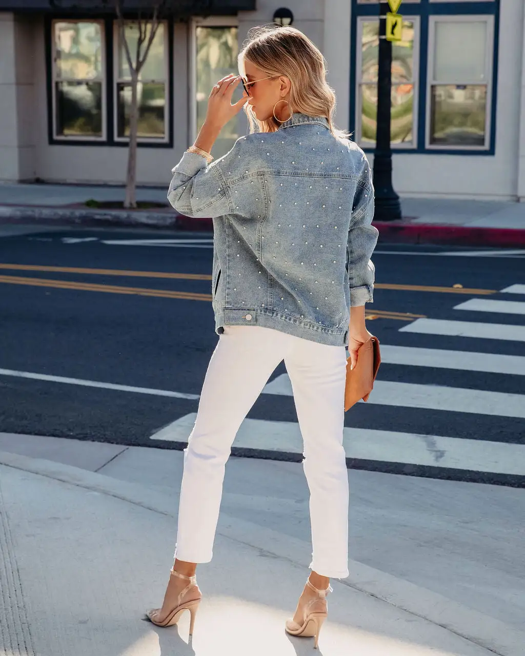 Keep On Shining Rhinestone Embellished Denim Jacket - Blue - SALE 6 Keep On Shining Rhinestone Embellished Denim Jacket - Blue - SALE - Image 6