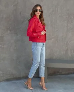 Lennox Faux Suede Jacket - Red - FINAL SALE 11 Lennox Faux Suede Jacket - Red - FINAL SALE -clothes Sales lennoxfauxsuedejacketred 23