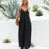 Liberada Pocketed Jumpsuit - Black - FINAL SALE