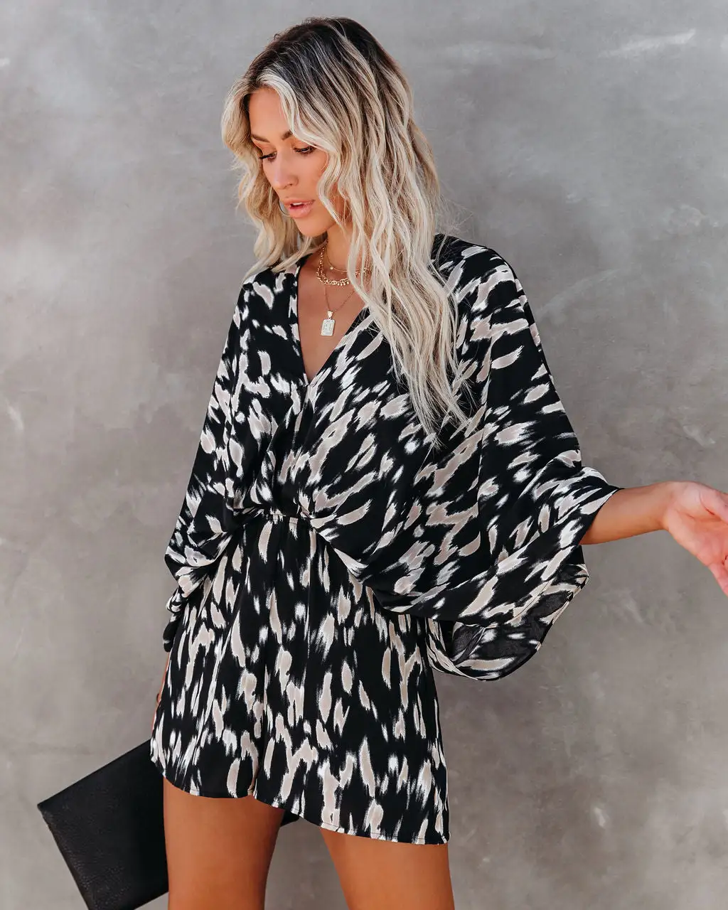 Linden Printed Kimono Romper 9 Linden Printed Kimono Romper - Image 9