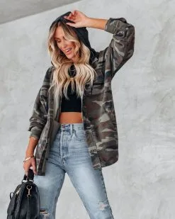 Lolo Cotton Blend Pocketed Hooded Camo Jacket - Olive - FINAL SALE 12 Lolo Cotton Blend Pocketed Hooded Camo Jacket - Olive - FINAL SALE -clothes Sales lolocottonblendpocketedhoodedcamojacketolive22