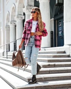 Londynn Plaid Oversized Shacket - FINAL SALE