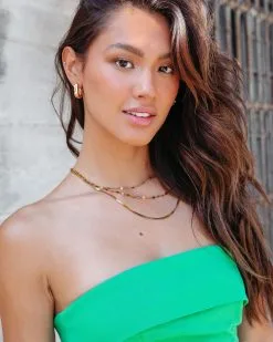 Lou Pearl Square Mini Hoops - Gold -clothes Sales loupearlsquareminihoopsgold 13