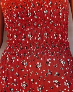 Luisa Floral Smocked Flared Leg Jumpsuit - LAST CHANCE -clothes Sales luisafloralsmockedflaredlegjumpsuit30