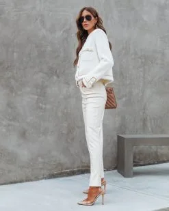 Mademoiselle Chain Link Trim Jacket - Ivory - SALE 11 Mademoiselle Chain Link Trim Jacket - Ivory - SALE -clothes Sales mademoisellechainlinktrimjacketivory 31