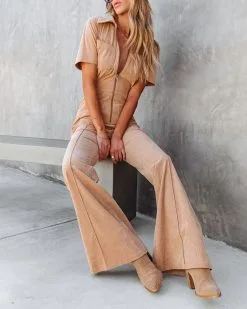 Marissa Corduroy Pocketed Jumpsuit - Camel - FINAL SALE -clothes Sales marissacorduroypocketedjumpsuitcamel126