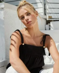 Marley Pearl Embellished Hoops - Gold -clothes Sales marleypearlhoopsgold38