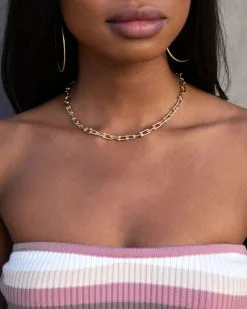 Maureen Mini Link Chain Necklace - Gold