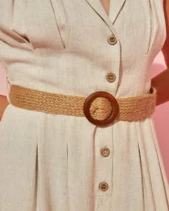 Merced Wide Leg Belted Jumpsuit - Oatmeal -clothes Sales mercedwidelegbeltedjumpsuitoatmeal1071