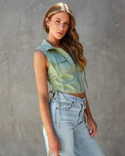 Mission Possible Cotton Utility Vest - Sage -clothes Sales missionpossiblecototnutilityvestsage41