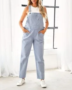 Natasha Cotton Pocketed Overalls - Blue - FINAL SALE 11 Natasha Cotton Pocketed Overalls - Blue - FINAL SALE -clothes Sales natashacottonpocketedoverallsblue71