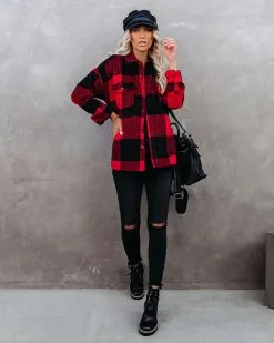 Nicolas Plaid Button Down Shacket - FINAL SALE -clothes Sales nicolasplaidbuttondownshacket8