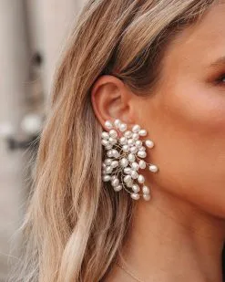 Pearl Burst Earrings - LAST CHANCE