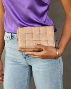 Polish Padded Woven Chain Handbag - Nude 12 Polish Padded Woven Chain Handbag - Nude -clothes Sales polishpaddedwovenchainhandbagnude1