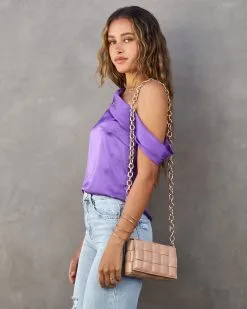 Polish Padded Woven Chain Handbag - Nude 13 Polish Padded Woven Chain Handbag - Nude -clothes Sales polishpaddedwovenchainhandbagnude11