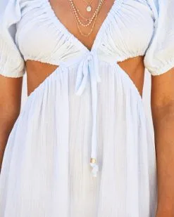 Portofino Breeze Cotton Puff Sleeve Cutout Jumpsuit - Sky Blue -clothes Sales portofinobreezecottonpuffsleebecutoutjumpsuitskyblue71