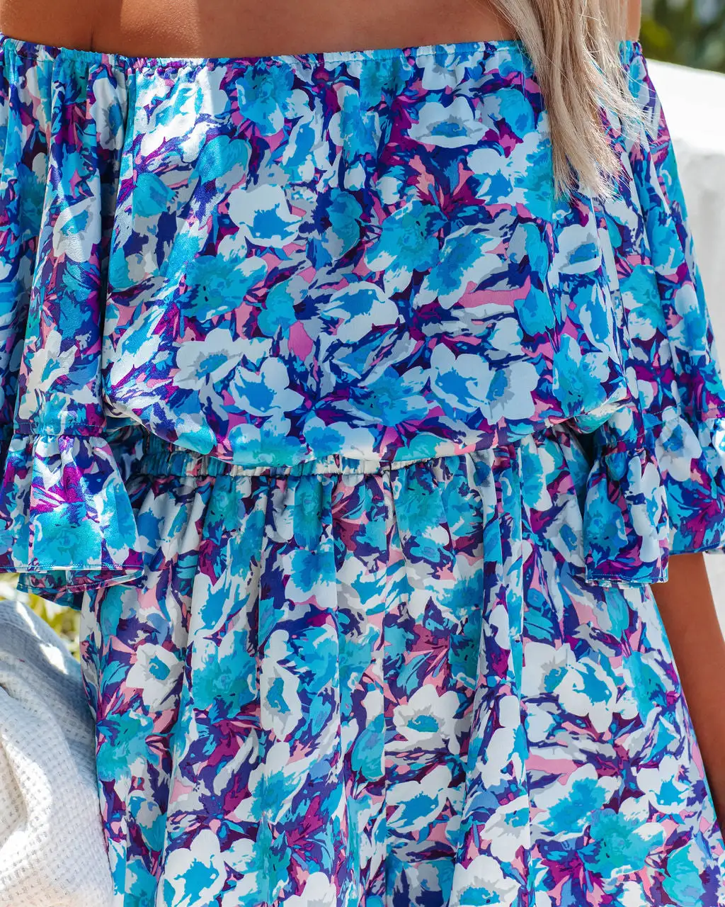 Purple Rain Off The Shoulder Romper - FINAL SALE 5 Purple Rain Off The Shoulder Romper - FINAL SALE - Image 5