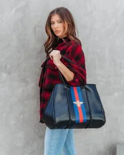 Queen Bee Neoprene Tote Bag - Black - PARKER & HYDE - FINAL SALE 11 Queen Bee Neoprene Tote Bag - Black - PARKER & HYDE - FINAL SALE -clothes Sales queenbeefauxleathertotebagblack155