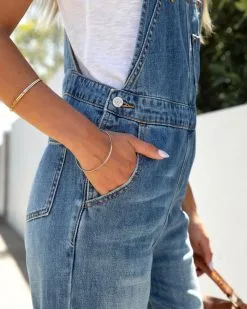 Raylee Pocketed Denim Overalls - FINAL SALE -clothes Sales rayleepocketeddenimoveralls84