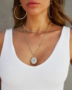 Secret Charm Layered Necklace - Gold -clothes Sales secretcharmlayerednecklacegold161