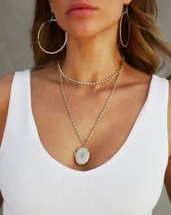 Secret Charm Layered Necklace - Gold -clothes Sales secretcharmlayerednecklacegold171