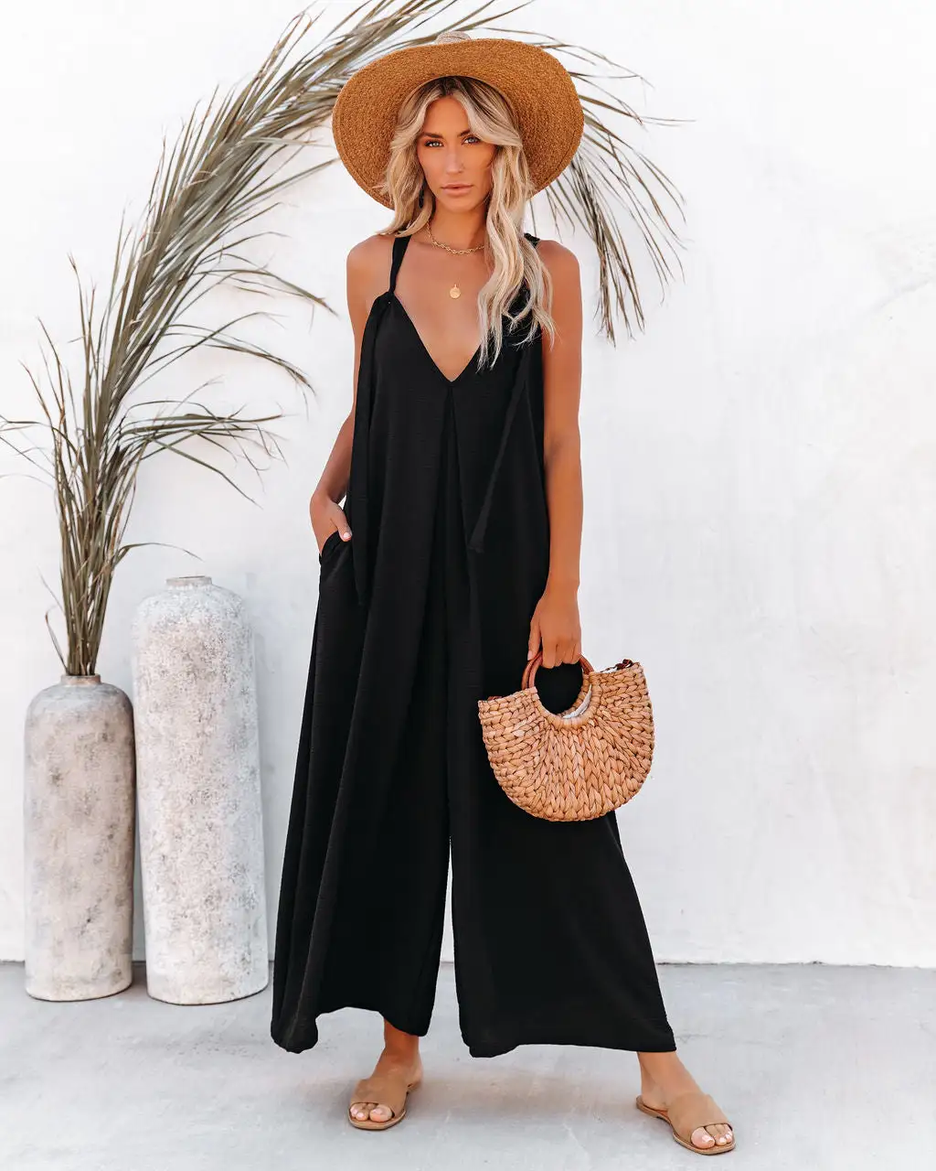 Spectacle Pocketed Wide Leg Adjustable Jumpsuit - FINAL SALE 1 Spectacle Pocketed Wide Leg Adjustable Jumpsuit - FINAL SALE