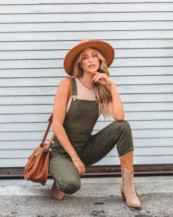 Stargazer Cotton Overalls - Olive - FINAL SALE -clothes Sales stargazercottonoverallsolive153