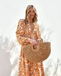 Tara Straw Woven Tote - Natural -clothes Sales tarastrawwoventotenatural361