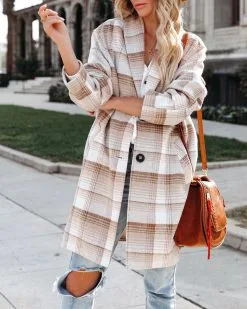 Tarrytown Pocketed Plaid Coat - Taupe - FINAL SALE 16 Tarrytown Pocketed Plaid Coat - Taupe - FINAL SALE -clothes Sales tarrytownpocketedplaidcoattaupe28
