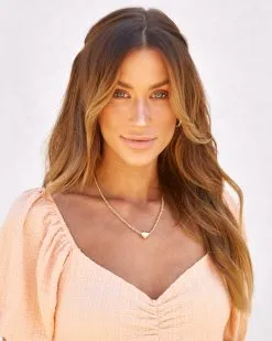 Tiffani Heart Necklace - Gold -clothes Sales tiffaniheartnecklacegold1