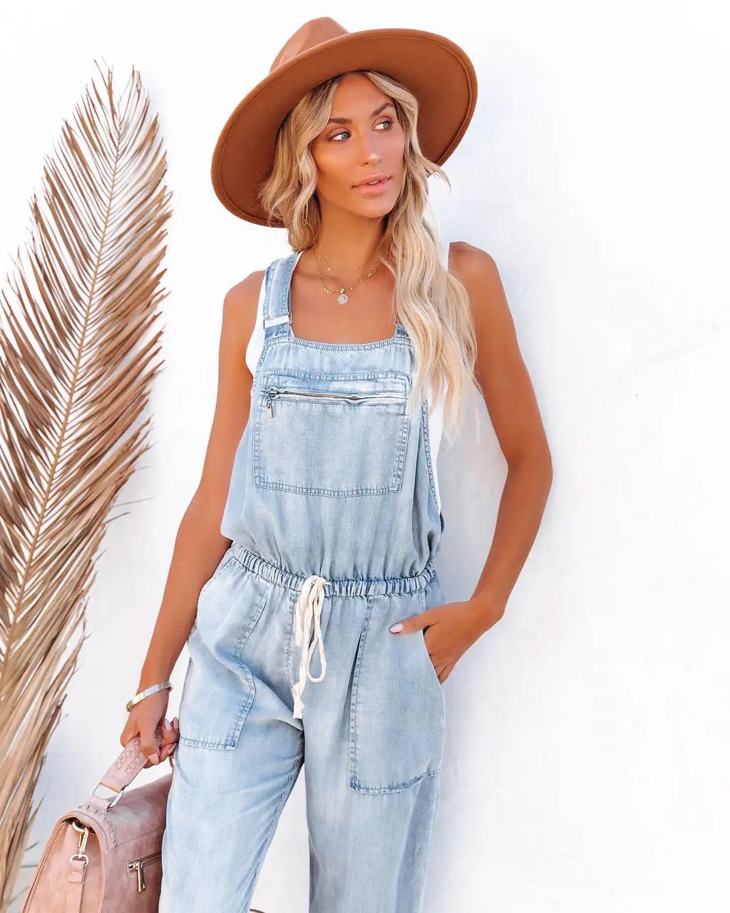 Tommy Tencel Pocketed Drawstring Overalls 9 Tommy Tencel Pocketed Drawstring Overalls - Image 9