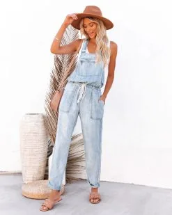Tommy Tencel Pocketed Drawstring Overalls 14 Tommy Tencel Pocketed Drawstring Overalls -clothes Sales tommytencelpocketeddrawstringoveralls5