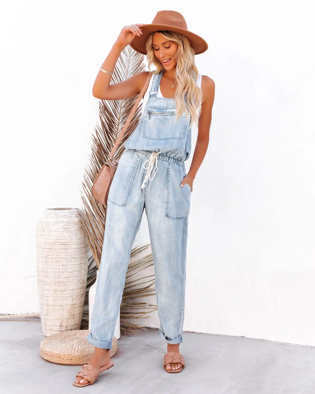Tommy Tencel Pocketed Drawstring Overalls 5 Tommy Tencel Pocketed Drawstring Overalls - Image 5