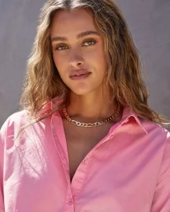 Luxe Choker Chain Necklace - Gold