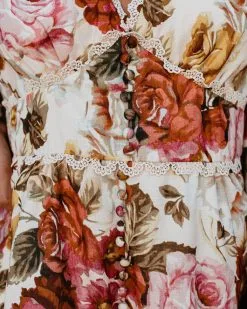 Upwind Floral Pocketed Crochet Romper - FINAL SALE -clothes Sales upwindfloralpocketedcrochetromper10