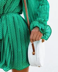 Viera Polka Dot Pleated Romper - Green - FINAL SALE 12 Viera Polka Dot Pleated Romper - Green - FINAL SALE -clothes Sales vierapolkadotpleatedromper13