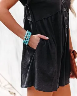 Vincent Cotton Blend Pocketed Button Down Romper - Black 12 Vincent Cotton Blend Pocketed Button Down Romper - Black -clothes Sales vincentcottonblendpocketedbuttondownromperblack25