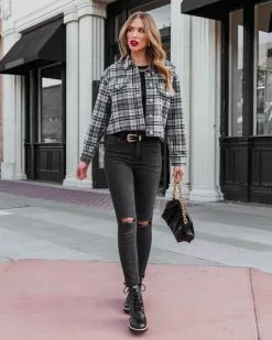 West Coast Plaid Cropped Shacket - FINAL SALE -clothes Sales westcoastplaidcroppedshacket11