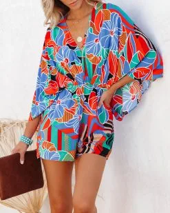 Wowza Printed Kimono Romper - FINAL SALE -clothes Sales wowzaprintedkimonoromper39